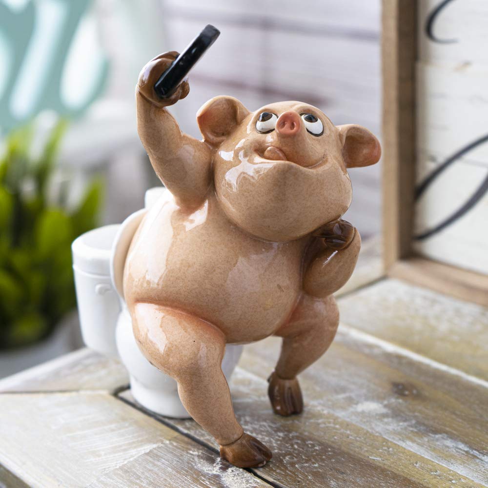 SUMMIT COLLECTION Creative Laughter Whimsical Pigs Figurine